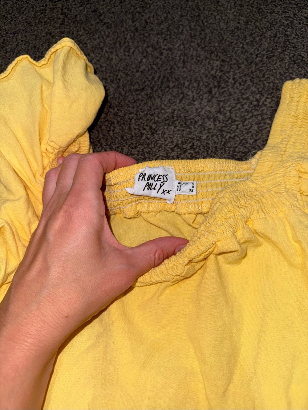 Princess Polly Yellow Tiered Ruffle Dress Size 4 Boho Cottagecore Style - Picture 2 of 9